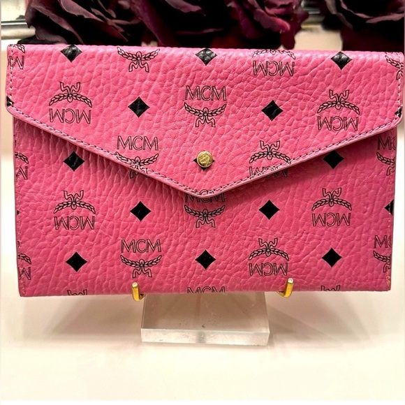 Mcm Clutch Hot Pink Mcm Crossbody MCM Color Splash Logo Mini